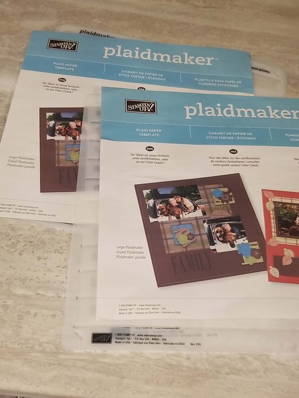 Stampin' Up! Plaidmaker Plaid Paper Template - Small And Large Plaidmaker